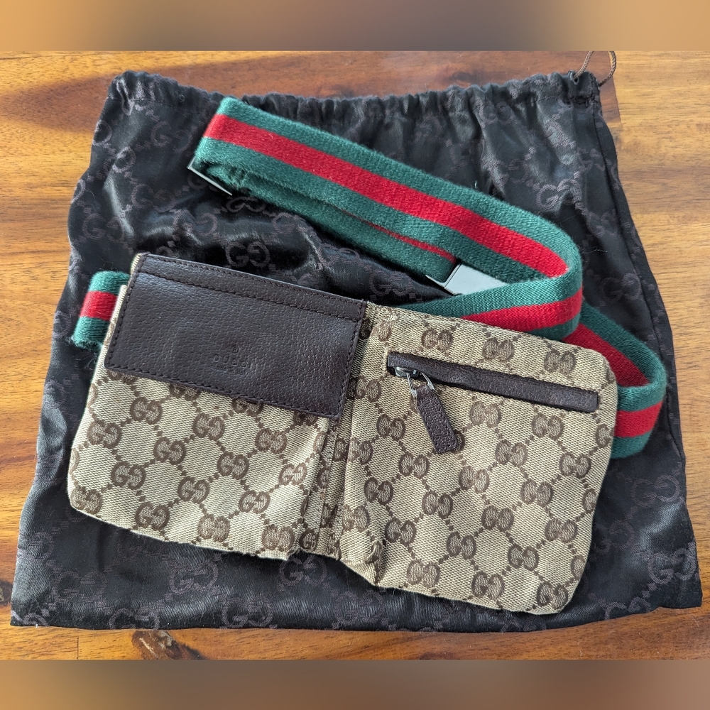 Gucci Brown Monogram Belt Bag